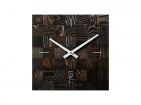 Часы настенные SLT 5195 CHESS BLACK WOOD в Оби - ob.mebel-nsk.ru | фото