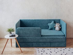 Диван-кровать Happy (бирюзовый) в Оби - ob.mebel-nsk.ru | фото
