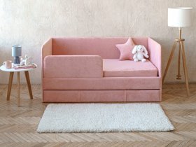 Диван-кровать Happy (коралловый) в Оби - ob.mebel-nsk.ru | фото