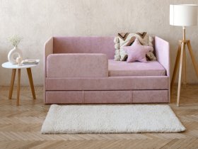 Диван-кровать Happy (розовый) в Оби - ob.mebel-nsk.ru | фото