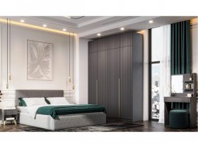 Гардеробная Эккервуд (графит) в Оби - ob.mebel-nsk.ru | фото
