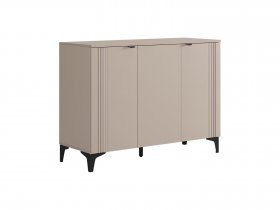 Комод 3 Рич (кашемир/фрапучино матовый/черный) в Оби - ob.mebel-nsk.ru | фото