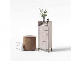 Комод 4 ящика КМ2 Одетта (дуб эндгрей/меланж) в Оби - ob.mebel-nsk.ru | фото