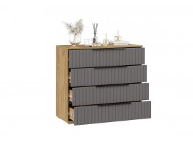 Комод «Хилтон» - 402.010.000 (дуб крафт золотой/графит матовый) в Оби - ob.mebel-nsk.ru | фото