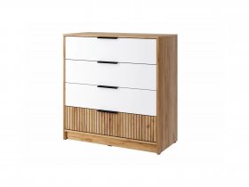 Комод КМ-001 Ивис (дуб крафт золотой/белый) в Оби - ob.mebel-nsk.ru | фото