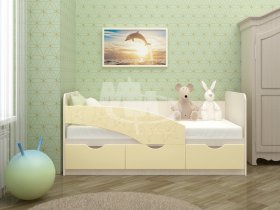Кровать детская Бабочки 1,6 м в Оби - ob.mebel-nsk.ru | фото