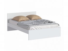 Кровать двуспальная 1,4м Бруклин СБ-3353 (белый) в Оби - ob.mebel-nsk.ru | фото