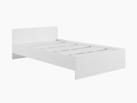 Кровать двуспальная 1,4м Мадера-М1400 (белый) в Оби - ob.mebel-nsk.ru | фото