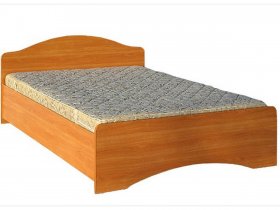 Кровать двуспальная 1,6м-1 (круглая спинка) в Оби - ob.mebel-nsk.ru | фото