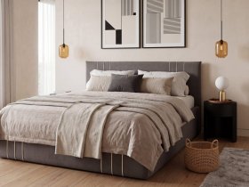 Кровать двуспальная 1,6м с подъем. мех. Леванте в Оби - ob.mebel-nsk.ru | фото