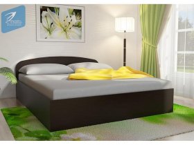 Кровать двуспальная 1,6м с подъем. мех. (венге) в Оби - ob.mebel-nsk.ru | фото