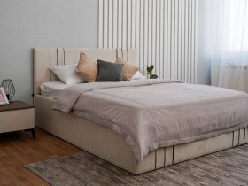 Кровать двуспальная 1,8м с подъем. мех. Леванте в Оби - ob.mebel-nsk.ru | фото