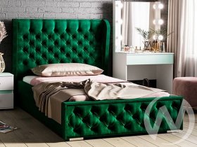 Кровать двуспальная с под.мех. 1,6м Франческа (изумруд) в Оби - ob.mebel-nsk.ru | фото