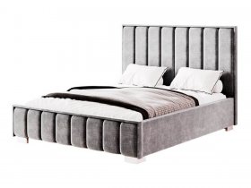 Кровать двуспальная с под.мех. 1,6м Мирабель (графит) в Оби - ob.mebel-nsk.ru | фото