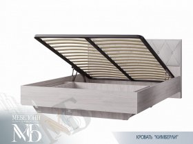 Кровать двуспальная с подъем. мех. 1,6 м  Кимберли КР-13 в Оби - ob.mebel-nsk.ru | фото