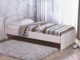 Кровать односпальная 80 с низкой спинкой (ясень шимо светлый) в Оби - ob.mebel-nsk.ru | фото