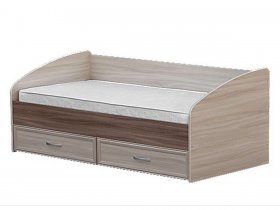 Кровать односпальная с ящиками 0,9 м-1 в Оби - ob.mebel-nsk.ru | фото