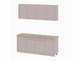 Кухонный гарнитур 2,0м Одетта (меланж/дуб сонома) в Оби - ob.mebel-nsk.ru | фото