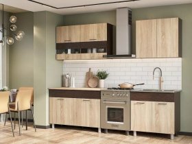 Кухонный гарнитур Босфор 2,0м (дуб сонома/венге) в Оби - ob.mebel-nsk.ru | фото