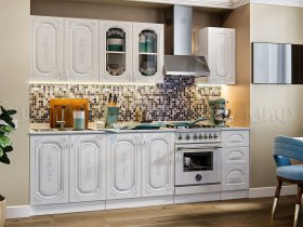 Кухонный гарнитур Лиза-2 (белый) в Оби - ob.mebel-nsk.ru | фото