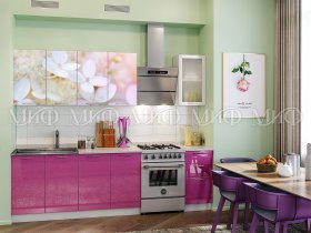 Кухонный гарнитур Вишневый цвет в Оби - ob.mebel-nsk.ru | фото