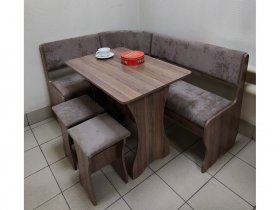 Кухонный уголок Миссия V (дуб аризона/велюр темно-коричневый) в Оби - ob.mebel-nsk.ru | фото