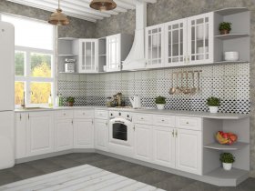 Модульная кухня Гранд (белый) в Оби - ob.mebel-nsk.ru | фото