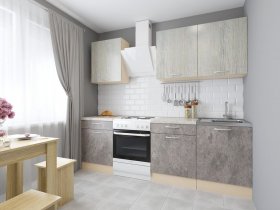 Модульная кухня Йота (пикард/цемент) в Оби - ob.mebel-nsk.ru | фото