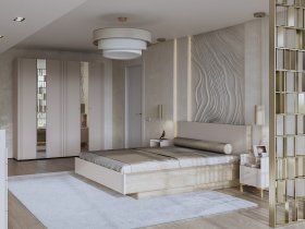 Модульная спальня Одетта (дуб эндгрей/меланж) в Оби - ob.mebel-nsk.ru | фото
