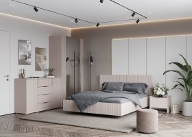 Модульная спальня «Тефия» (тефия/софт сантьяго) в Оби - ob.mebel-nsk.ru | фото