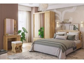 Модульная спальня Виктория-1 (дуб крафт золотой) в Оби - ob.mebel-nsk.ru | фото
