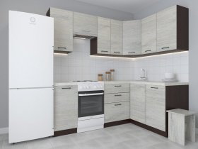 Модульная угловая кухня 1,4м*2,1м Лада (пикард) в Оби - ob.mebel-nsk.ru | фото