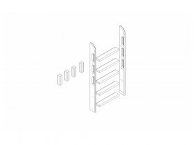 Пакет №10 Прямая лестница и опоры для двухъярусной кровати Соня в Оби - ob.mebel-nsk.ru | фото