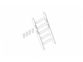 Пакет №11 Наклонная лестница и опоры для двухъярусной кровати Соня в Оби - ob.mebel-nsk.ru | фото