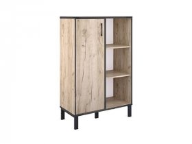 Шкаф для документов Шк028.0 Гермес лофт (дуб крафт серый) в Оби - ob.mebel-nsk.ru | фото