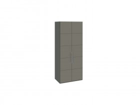 Шкаф для одежды с 2 дверями Наоми (джут/фон серый) СМ-208.07.03 в Оби - ob.mebel-nsk.ru | фото