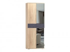 Шкаф двухстворчатый с зеркалом Бьянка (Хандис) в Оби - ob.mebel-nsk.ru | фото