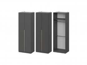 Шкаф ШК-75 Эккервуд (графит) в Оби - ob.mebel-nsk.ru | фото