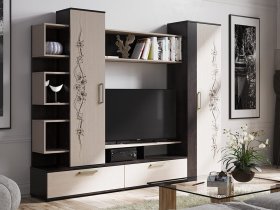 Стенка «Дакота» (венге/дуб молочный) в Оби - ob.mebel-nsk.ru | фото