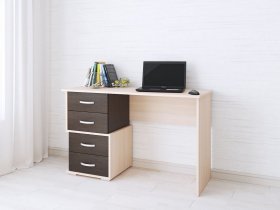 Стол письменный Сити-2 (венге/дуб молочный) в Оби - ob.mebel-nsk.ru | фото