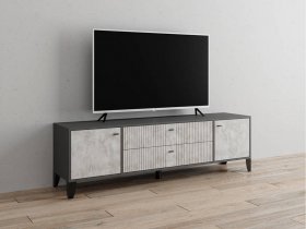 Тумба под ТВ Парус-10 (графит/мальта) в Оби - ob.mebel-nsk.ru | фото