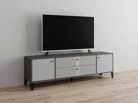 Тумба под ТВ Парус-10 (графит/светло-серый) в Оби - ob.mebel-nsk.ru | фото