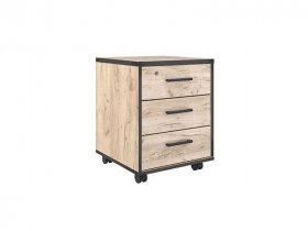 Тумба выкатная Тм069.0 Гермес лофт (дуб крафт серый) в Оби - ob.mebel-nsk.ru | фото